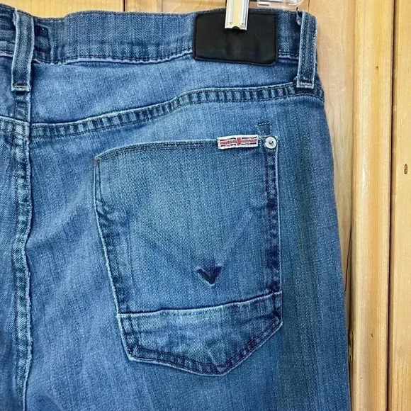 Hudson Jeans Other - Hudson Mens Byron Straight Distressed Designer Jeans Size 36x30 Blue AN GDD